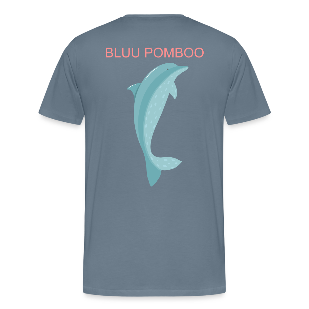 BLUU POMBOO Männer Premium T-Shirt - Blaugrau