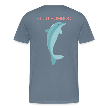 BLUU POMBOO Männer Premium T-Shirt - Blaugrau