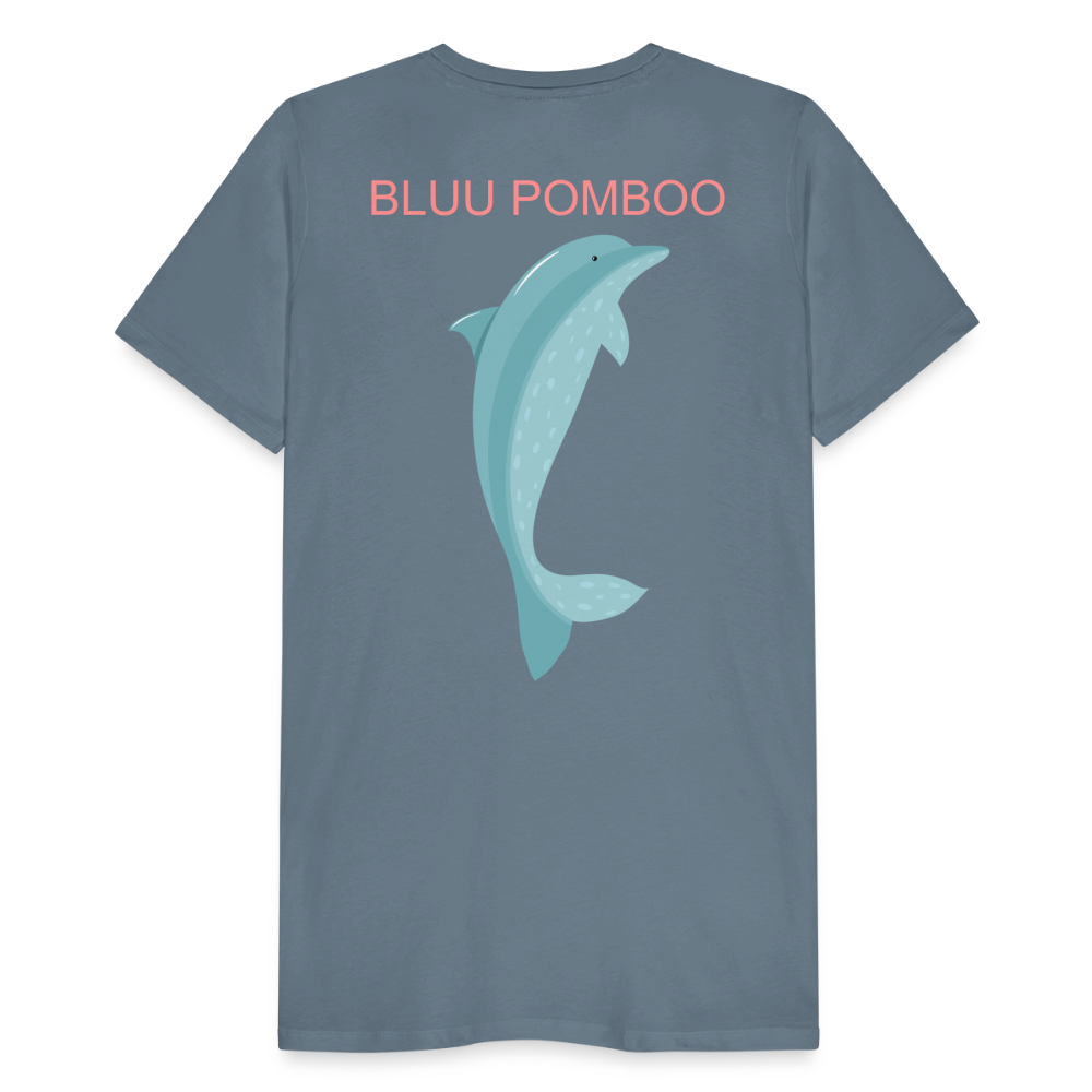 BLUU POMBOO Männer Premium T-Shirt - Blaugrau