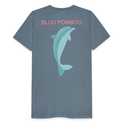 BLUU POMBOO Männer Premium T-Shirt - Blaugrau