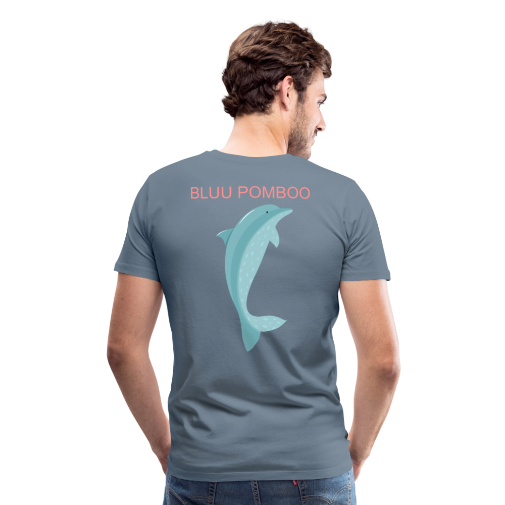 BLUU POMBOO Männer Premium T-Shirt - Blaugrau