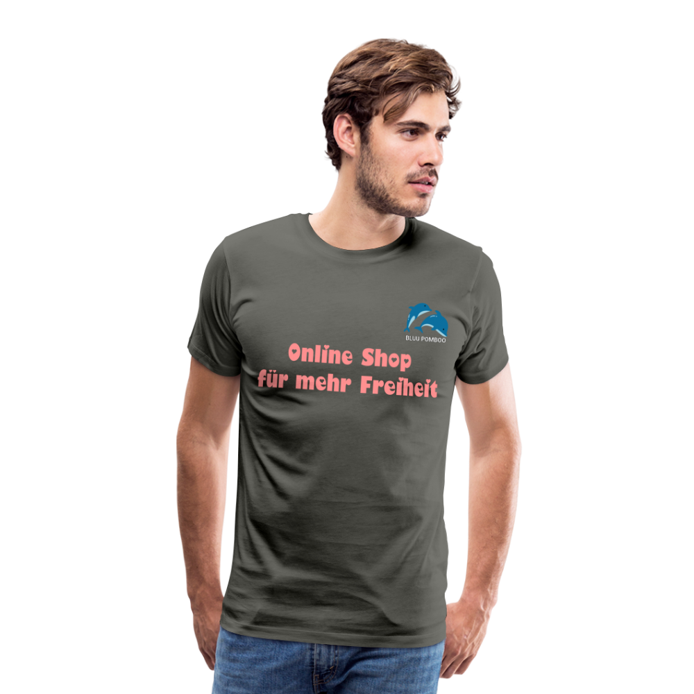 BLUU POMBOO Männer Premium T-Shirt - Asphalt