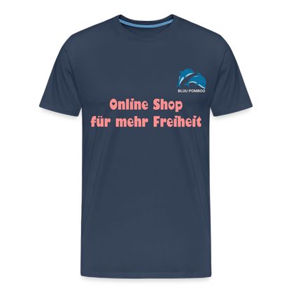 BLUU POMBOO Männer Premium T-Shirt - Navy