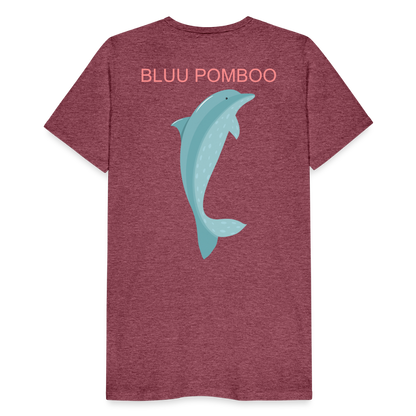 BLUU POMBOO Männer Premium T-Shirt - Bordeauxrot meliert