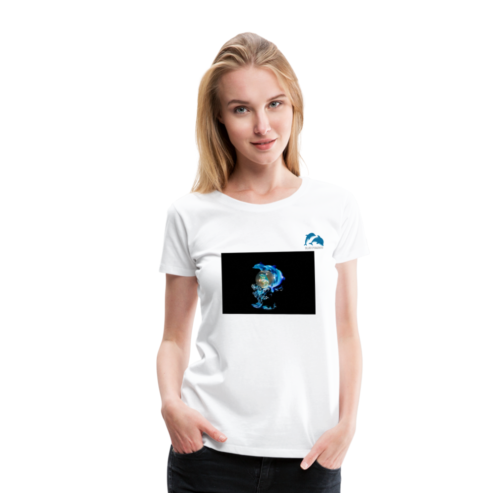 BLUUPOMBOO Frauen Premium T-Shirt - weiß