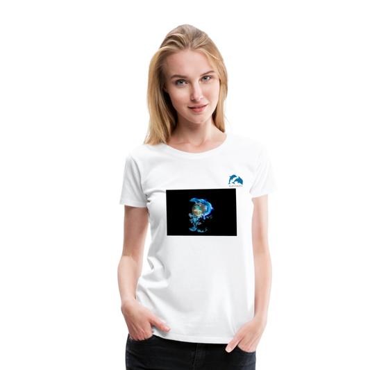 BLUUPOMBOO Frauen Premium T-Shirt - weiß