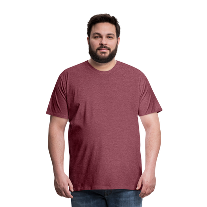 Männer Premium T-Shirt (meliert) - Bordeauxrot meliert