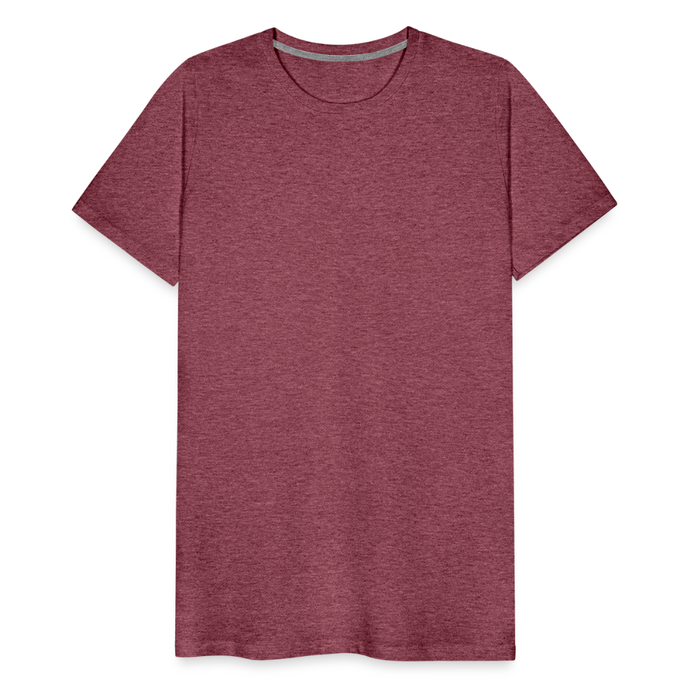 Männer Premium T-Shirt (meliert) - Bordeauxrot meliert