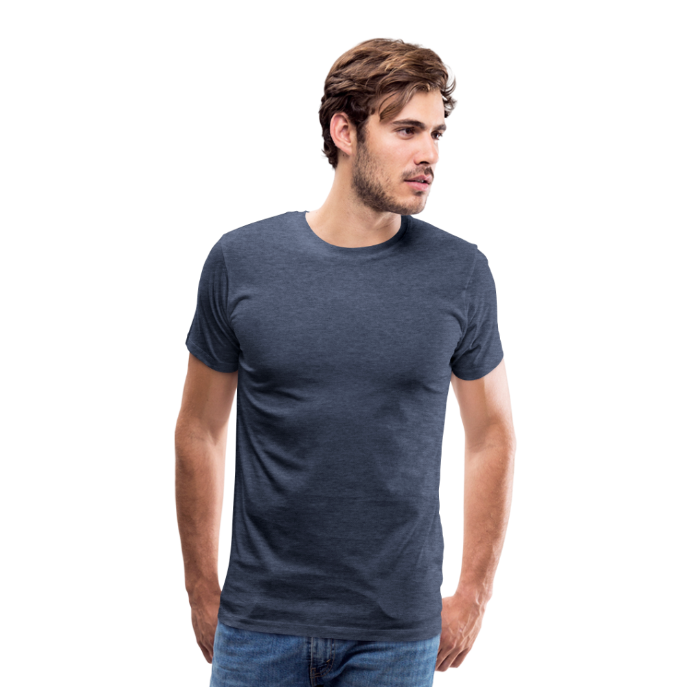 Männer Premium T-Shirt (meliert) - Blau meliert