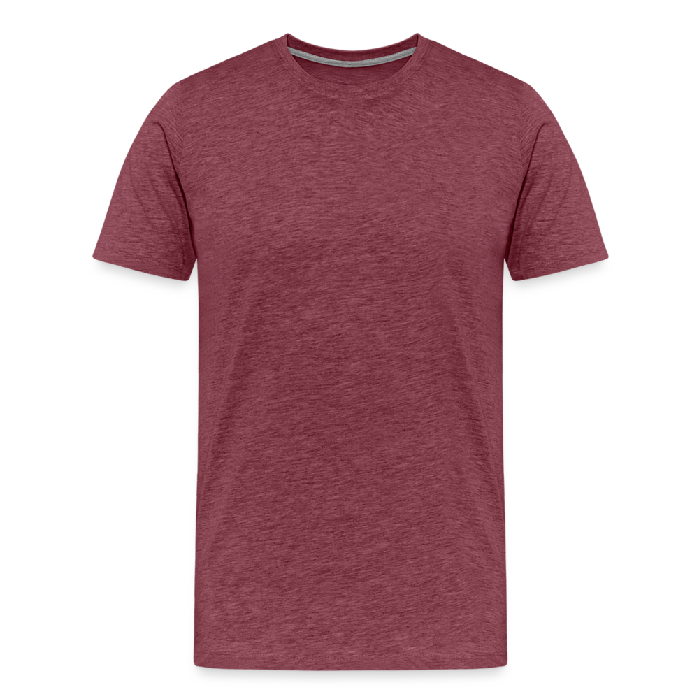 Männer Premium T-Shirt (meliert) - Bordeauxrot meliert