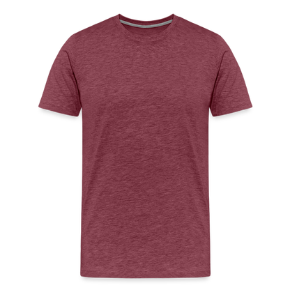 Männer Premium T-Shirt (meliert) - Bordeauxrot meliert