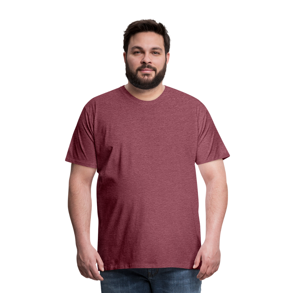 Männer Premium T-Shirt (meliert) - Bordeauxrot meliert