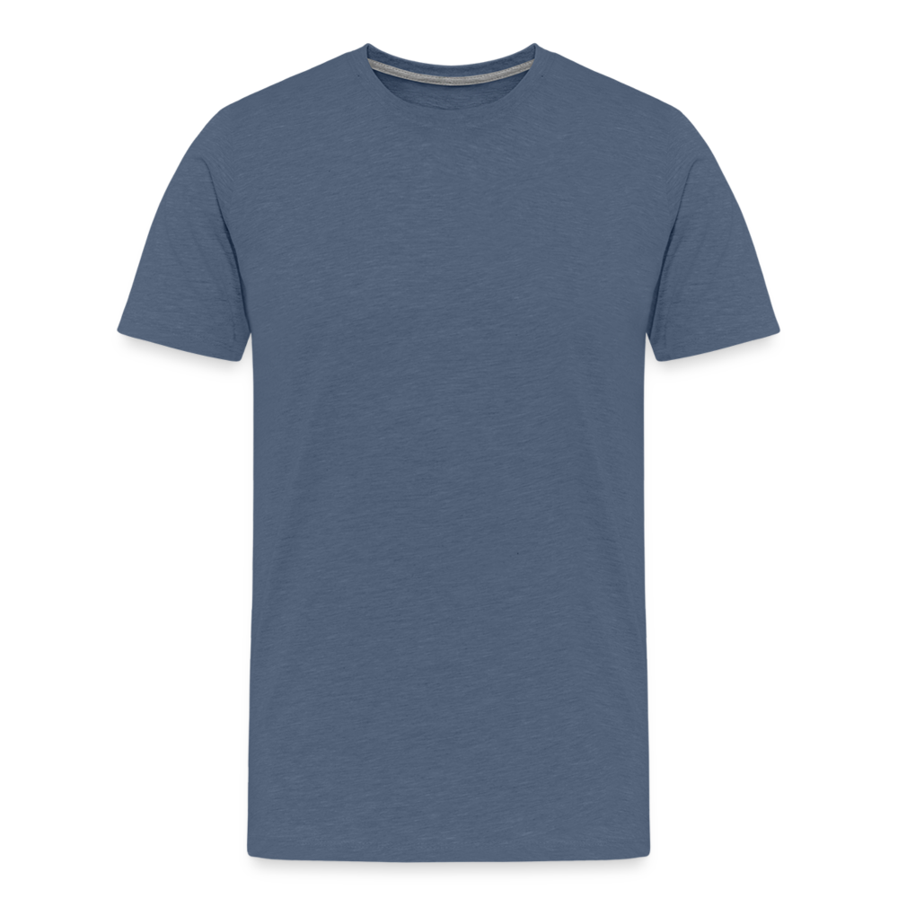 Männer Premium T-Shirt (meliert) - Blau meliert