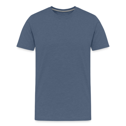 Männer Premium T-Shirt (meliert) - Blau meliert