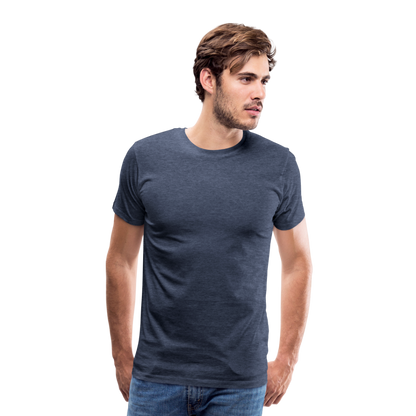 Männer Premium T-Shirt (meliert) - Blau meliert