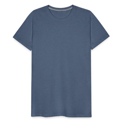 Männer Premium T-Shirt (meliert) - Blau meliert