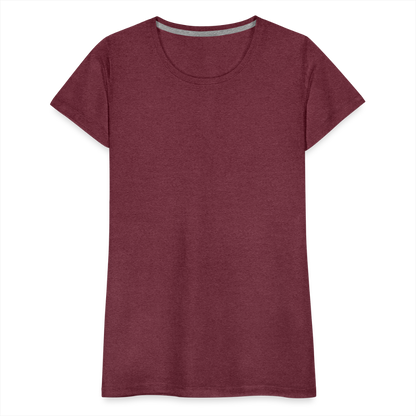 Frauen Premium T-Shirt (meliert) - Bordeauxrot meliert