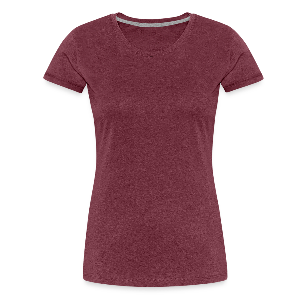 Frauen Premium T-Shirt (meliert) - Bordeauxrot meliert