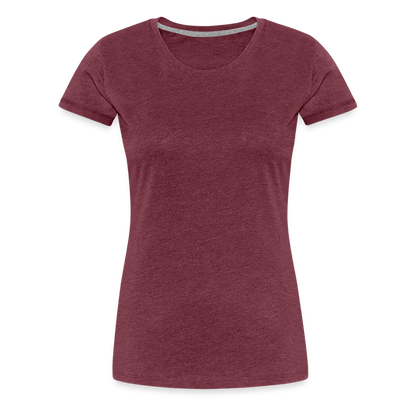 Frauen Premium T-Shirt (meliert) - Bordeauxrot meliert