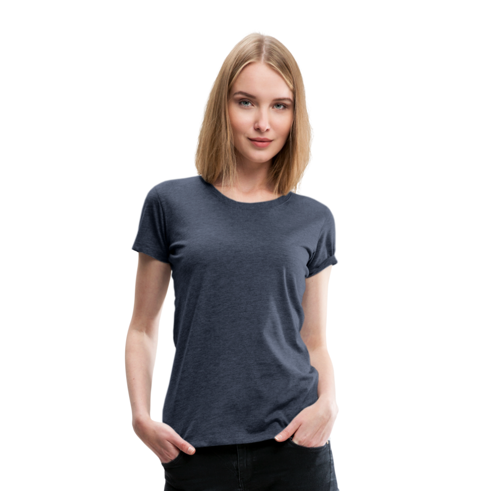 Frauen Premium T-Shirt (meliert) - Blau meliert