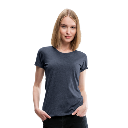 Frauen Premium T-Shirt (meliert) - Blau meliert