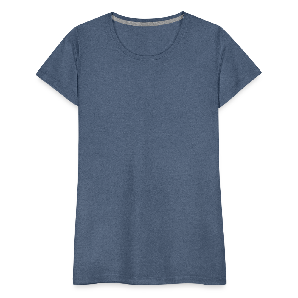 Frauen Premium T-Shirt (meliert) - Blau meliert