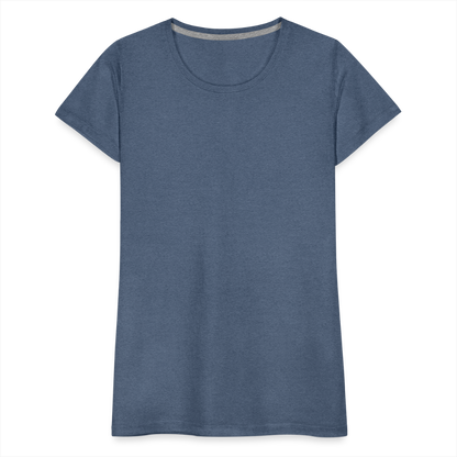 Frauen Premium T-Shirt (meliert) - Blau meliert