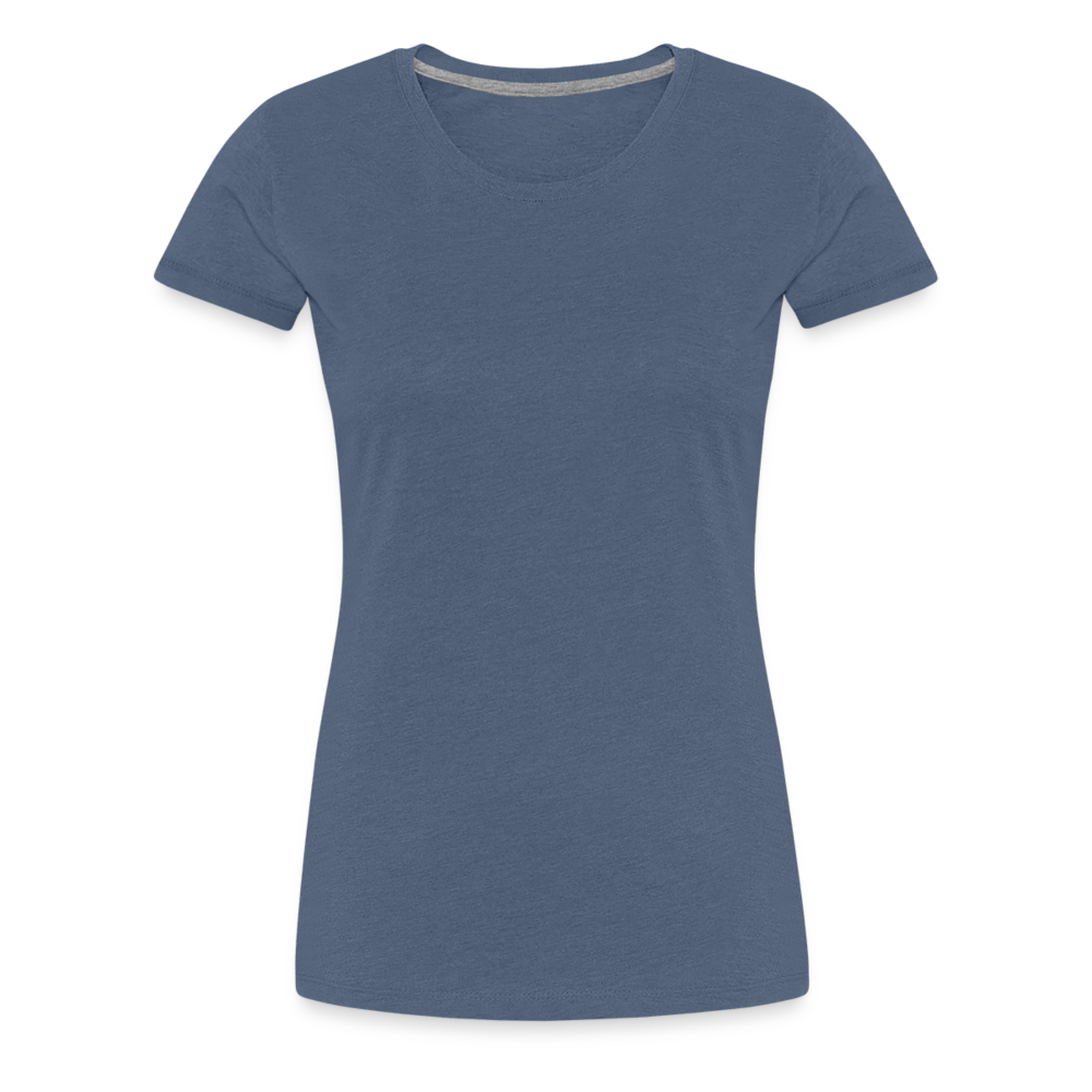 Frauen Premium T-Shirt (meliert) - Blau meliert