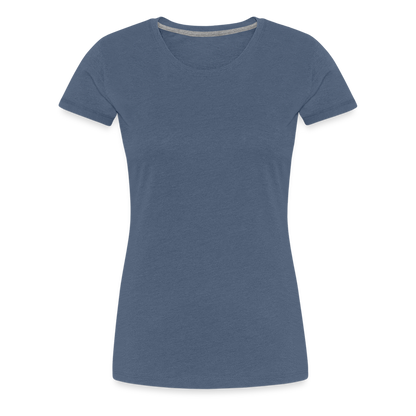 Frauen Premium T-Shirt (meliert) - Blau meliert