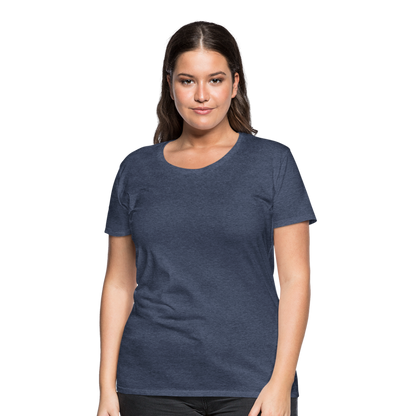 Frauen Premium T-Shirt (meliert) - Blau meliert