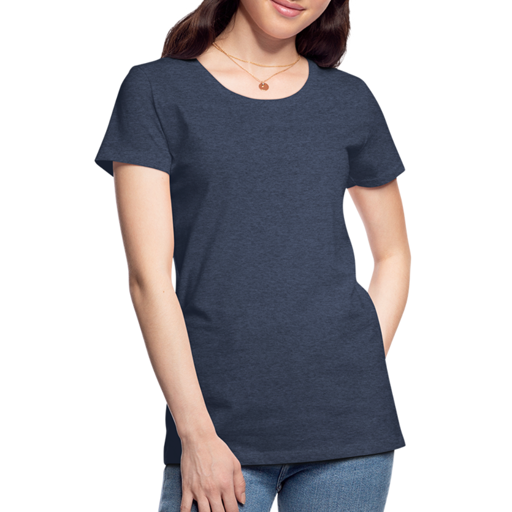 Frauen Premium T-Shirt (meliert) - Blau meliert