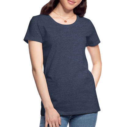 Frauen Premium T-Shirt (meliert) - Blau meliert