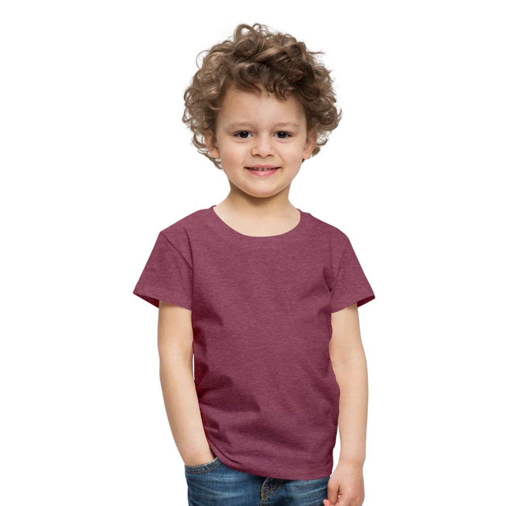 Kinder Premium T-Shirt - Bordeauxrot meliert