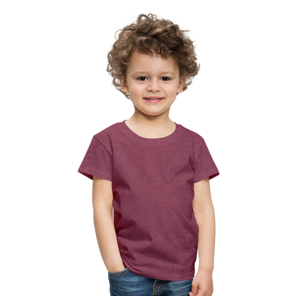 Kinder Premium T-Shirt - Bordeauxrot meliert