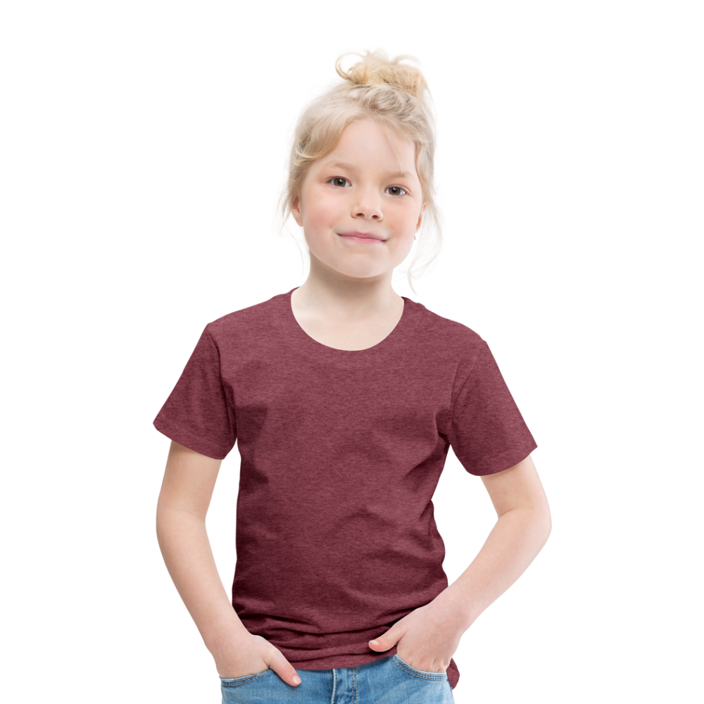 Kinder Premium T-Shirt - Bordeauxrot meliert