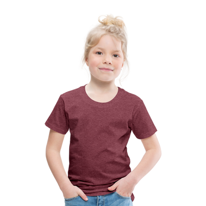 Kinder Premium T-Shirt - Bordeauxrot meliert