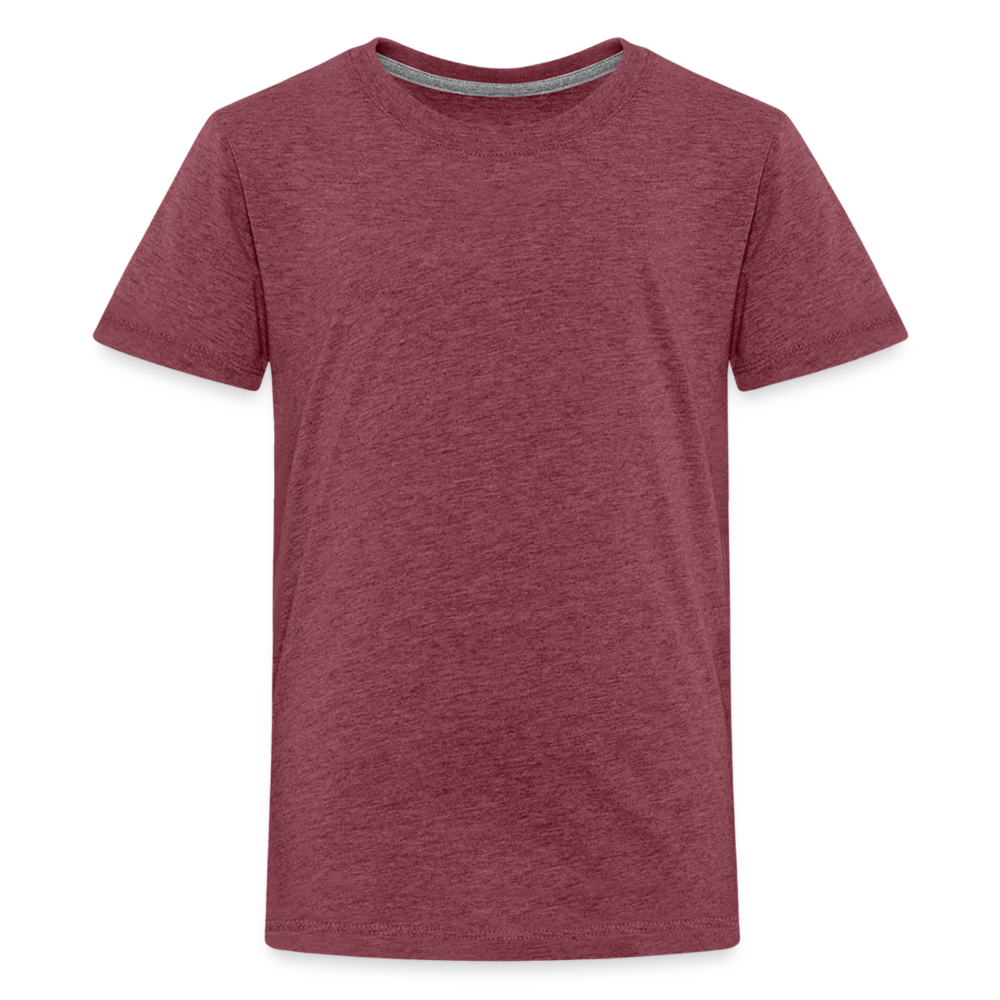 Teenager Premium T-Shirt - Bordeauxrot meliert