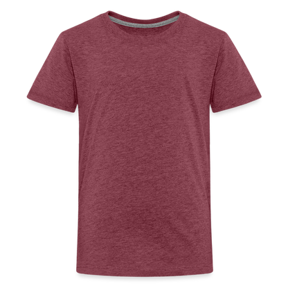 Teenager Premium T-Shirt - Bordeauxrot meliert