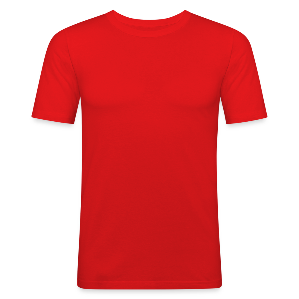 Männer Slim Fit T-Shirt - Rot