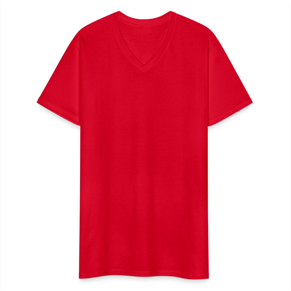 Klassisches Männer-T-Shirt mit V-Ausschnitt - Rot