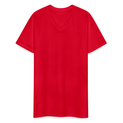 Klassisches Männer-T-Shirt mit V-Ausschnitt - Rot