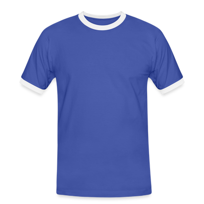 Männer Kontrast-T-Shirt - Blau/Weiß