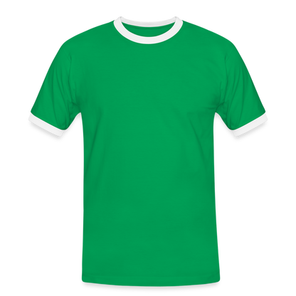 Männer Kontrast-T-Shirt - Kelly Green/Weiß