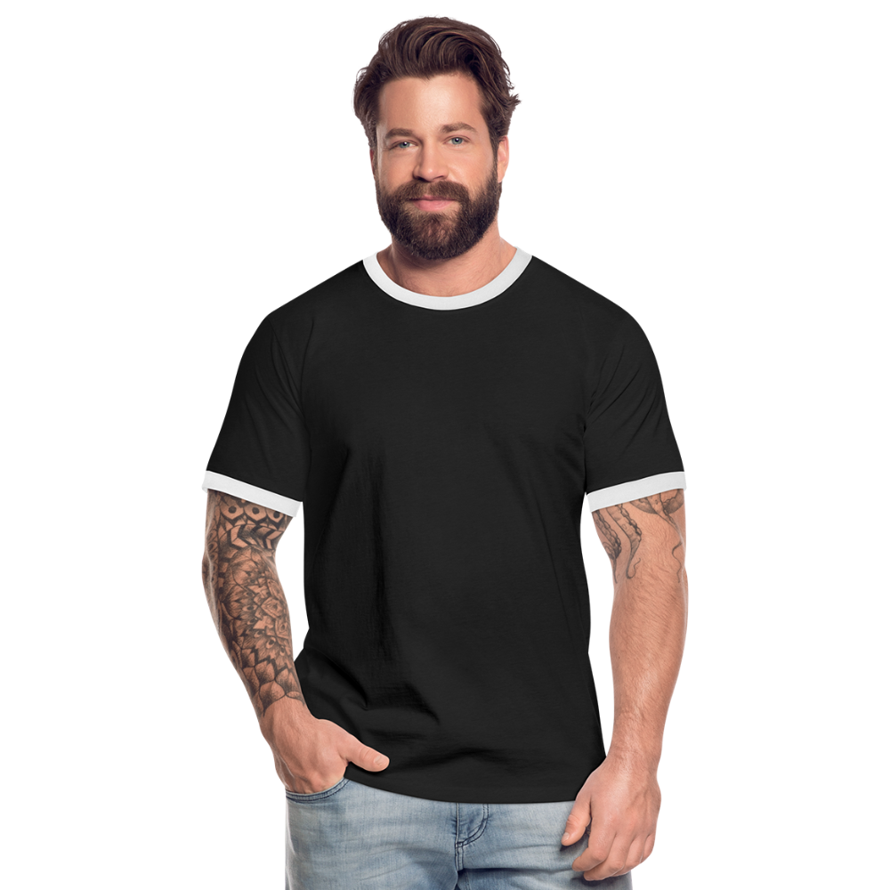 Männer Kontrast-T-Shirt - Schwarz/Weiß