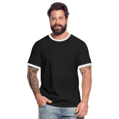 Männer Kontrast-T-Shirt - Schwarz/Weiß