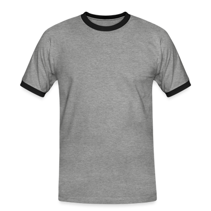 Männer Kontrast-T-Shirt - Grau meliert/Schwarz