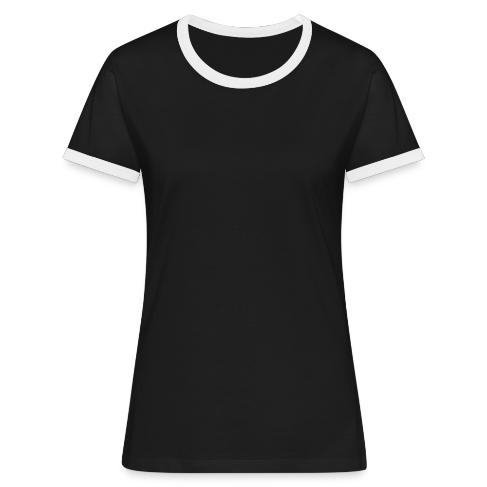 Frauen Kontrast-T-Shirt - Schwarz/Weiß