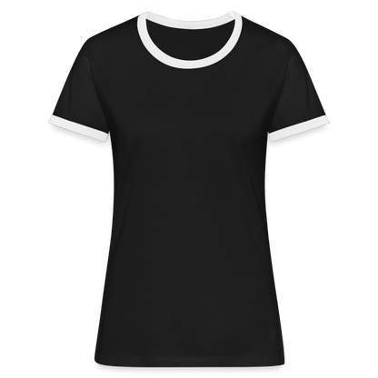 Frauen Kontrast-T-Shirt - Schwarz/Weiß