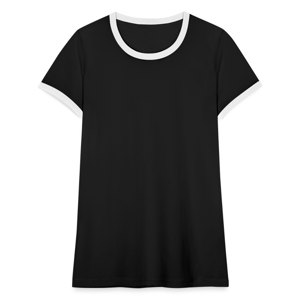 Frauen Kontrast-T-Shirt - Schwarz/Weiß