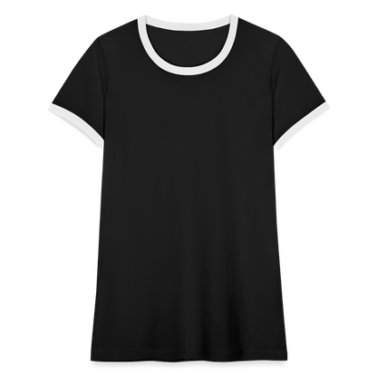 Frauen Kontrast-T-Shirt - Schwarz/Weiß